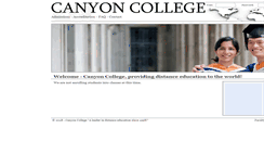 Desktop Screenshot of canyoncollege.edu